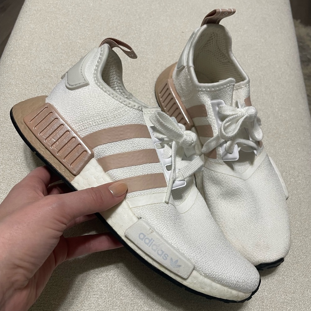 White Adidas Boost NMD